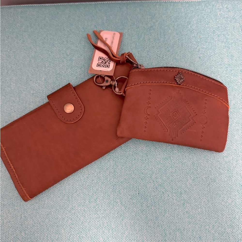 Two Nena & Co Brown Leather Wallets NWT